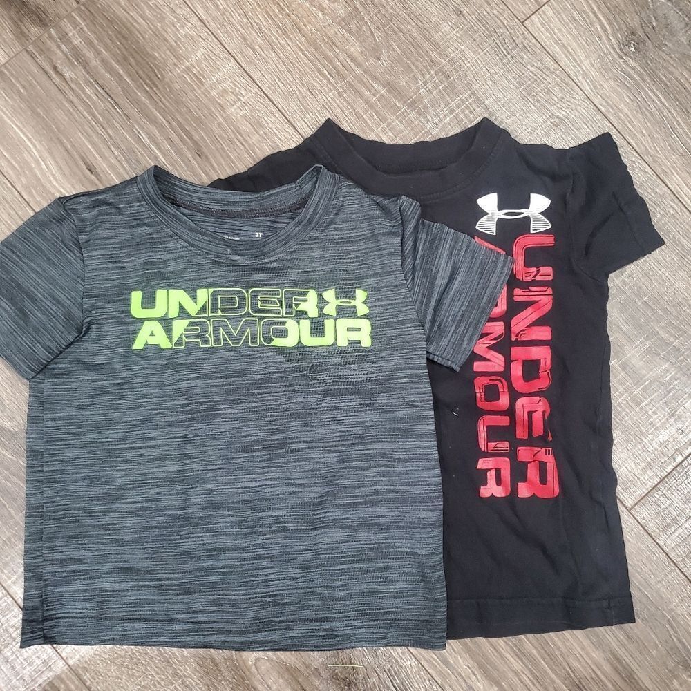 Boys Under Armour Shirt Size 2T Kids' Tees - Black and Grey Tops 2 pieces